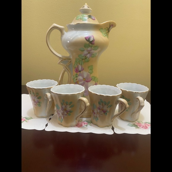 VINTAGE ~ HAND Painted Nippon Floral Tea Pot /Chocolate /Coffee.